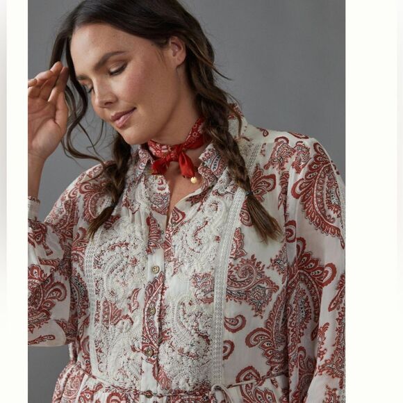 Anthropologie Allaire Maxi Shirtdress Size SP - Picture 13 of 16